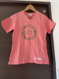 Curves Tシャツ ピンク ロゴ入りのサムネイル