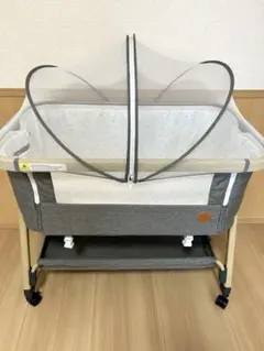 HZDMJ ベビーベッド グレー【蚊帳付き】のサムネイル