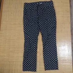 ●ネイビー 水玉模様 パンツ　レギパン