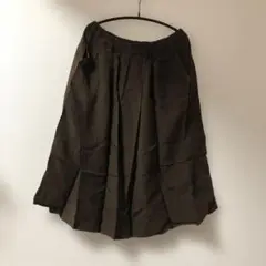9/30まで　【無印良品】ウエストゴム　ミドル丈スカート　ブラウン