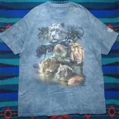 US古 半袖TシャツプリントTシャツ アニマルプリント オーバーサイズ タイダイのサムネイル