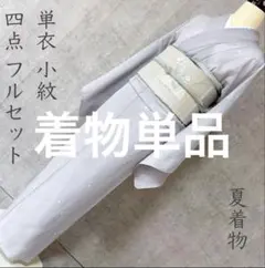 夏着物 夏用 フルセット 夏帯 絽 紗 小紋 銀彩 涼しげ雪輪 V2 - メルカリ