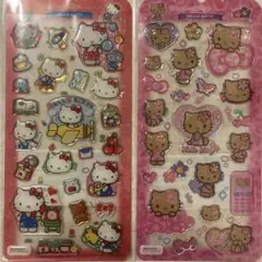 【正規品】昭和キティ　日焼けキティ　ドロップジュエリーシール　2個