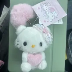 ⭐️しゃ様専用⭐️チャーミーキティ マスコット ホルダー ふわふわハート 平成うまれ