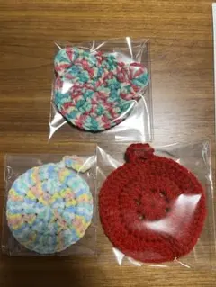 ハンドメイド アクリルたわし 3枚セットのサムネイル