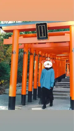 Kastane 青ニットセーター