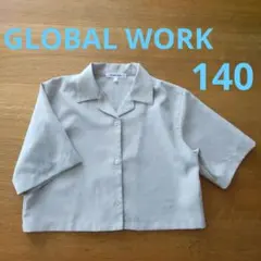 GLOBAL WORK 半袖ボタンシャツ ベージュ 140