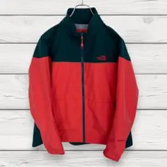ノースフェイス マウンテンパーカー　ウィンドストッパー 赤×緑 XXL
