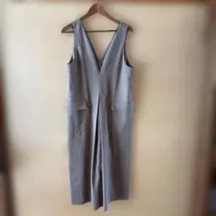 Vネック サロペット ワンピース