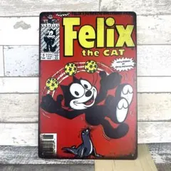 ブリキ看板☆ FELIX フィリックス THE CAT サーカス 475