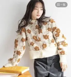 LOWRYS FARM フラワーカーディガン LS ニット