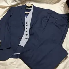 VITTORIO VENETOネイビー スリーピーススーツ 2BAB4(送料込み