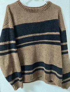 CONFIRM ストライプニットセーター Mサイズ