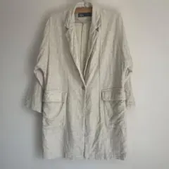 ZARA ベージュ　ジャケット　XS リネン　コットン