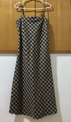 チェックキャミワンピース