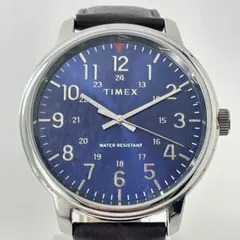 稼働・美品】TIMEX ウィークエンダー クロノグラフ 黒文字盤 レザー