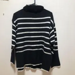 タートルネックセーターボーダーM新品OPAQUE.CLIP