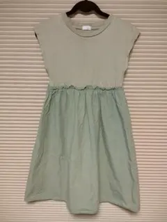 LOWRYS FARM ノースリーブワンピース 若草色
