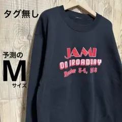 タグ無し フロントプリント ブラック 黒 トレーナー 予想の Mサイズ
