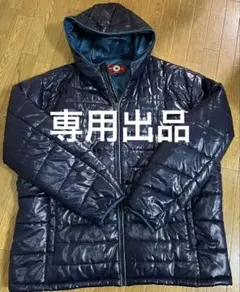 【大きいサイズ】メンズ　フード付きジャケット　ブルー（美品）