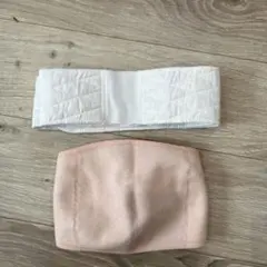 腹帯　マタニティ インナー ホワイト ピンク 2点セット