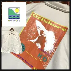 美品OFFSHORE★オフショア★バックプリント★コーチジャケット★オフホワイト