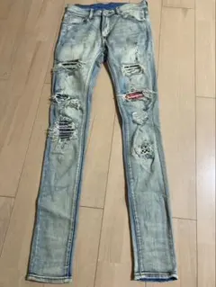 mnml ダメージ加工 スキニーデニムパンツ サイズ28