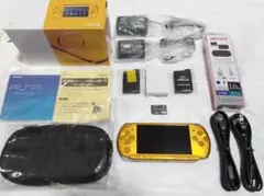PSP3000　イエロー　新品に近い綺麗な美品　液晶完全に無傷　ケーブル未使用