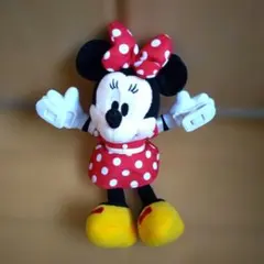 ミニーマウス 肩乗せ くっつきぬいぐるみ キーチェーン付