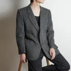 LANVIN ウールテーラードジャケット スラッシュ柄 グレー/TW6のサムネイル
