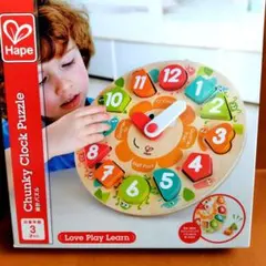Hape Chunky Clock Puzzle 時計パズル 知育玩具のサムネイル