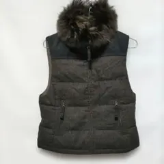 【美品】 23区 オックスフォード ダウンベスト ファー 黒 38 オンワード 2025年最新】23区 レディース ダウンベスト・キルティングベストの人気