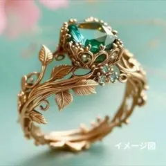 碌山✳️ガーネット シルバーリング 14号 フラワー リーフ 925