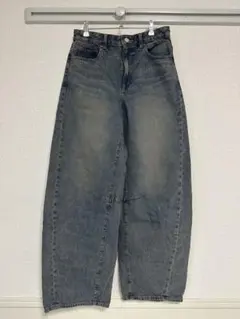 【GU】バレルレッグジーンズ(丈標準)Lサイズ