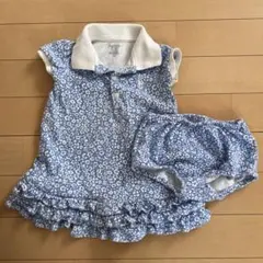 Ralph Lauren 花柄ドレス ブルマ付き　水色　12m