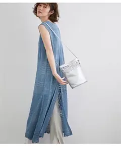 ロペピクニック　透かし柄ロングワンピース