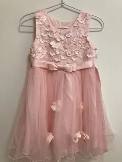 ピンク 花柄刺繍 ドレス 130サイズ