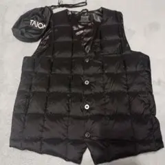 じ*ん様 極美品★SHIPS別注★TAION ブラック ダウンベストジレ 収納袋