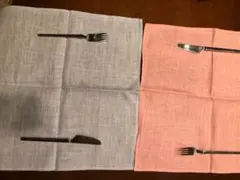 麻 ランチマット二枚セット