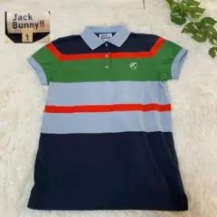 Jack Bunny!! ポロシャツ ゴルフウェア ボーダー サイズ1