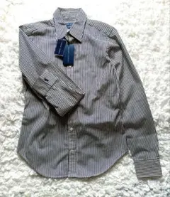 【タグ付】Ralph Lauren 長袖シャツ ストライプ　刺繍