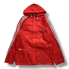 F1189　【即購入OK】　adidas　ナイロンジャケット　S相当　レッド