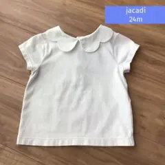 ジャカディ　スカラップ襟　Tシャツ　カットソー　24m