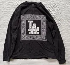 ＬＡ　ドジャース風　バンダナ柄　ロンt 長袖 メンズ XL