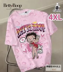 Betty Boop グラフィック 半袖Tシャツ ピンク レディースベティちゃん