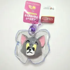 トムとジェリー ダイカットスクイーズ トム　新品タグ付き　紫　チャーム