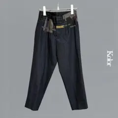 kolor 17AW 名作 極美品 パッチワーク フランネルスラックス 異素材のサムネイル