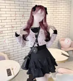 HONEY MEW風 ティアードフリルスカート ブラック - メルカリ