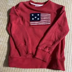 DaddyOhDaddy 赤 トレーナー アメリカ国旗刺繍