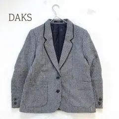 ダックス テーラードジャケット 裏地付き（9AB2）クラシック　千鳥格子　総柄